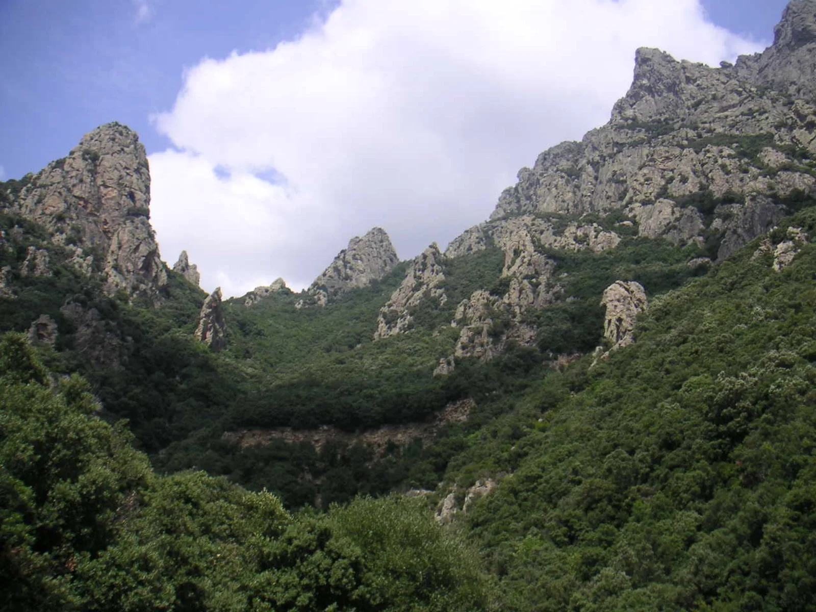 Les gorges d'Héric et ses minarets rocheux dans le Haut-Languedoc
